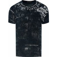 T-Shirt mit verwaschenem Grafikprint und Rundhalsausschnitt