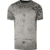 T-Shirt mit verwaschenem Grafikprint und Rundhalsausschnitt