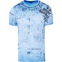 T-Shirt mit verwaschenem Grafikprint und Rundhalsausschnitt