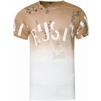 Verwaschenes T-Shirt mit Grafikprint und Farbverlauf