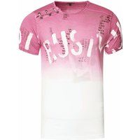 Verwaschenes T-Shirt mit Grafikprint und Farbverlauf