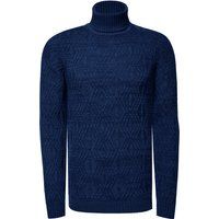 Strick-Rollkragenpullover mit Textur