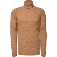 Strick-Rollkragenpullover mit Textur