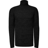 Strick-Rollkragenpullover mit Textur