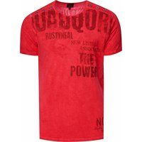 T-Shirt mit Used-Look und Grafikprint