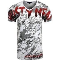 V-Ausschnitt T-Shirt mit Grafikprint