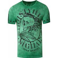 T-Shirt mit Skull-Print im Used-Look