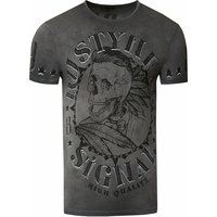 T-Shirt mit Skull-Print im Used-Look