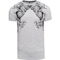 T-Shirt mit Adler-Print und Rundhalsausschnitt