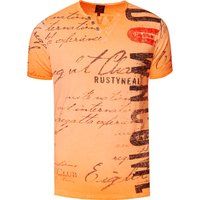 Lässiges V-Ausschnitt T-Shirt mit Print