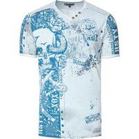 T-Shirt mit Totenkopf- und Schlangen-Grafikdruck