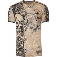 T-Shirt mit Totenkopf- und Schlangen-Grafikdruck