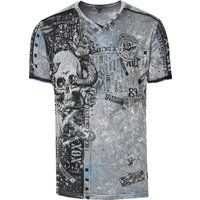 T-Shirt mit Totenkopf- und Schlangen-Grafikdruck