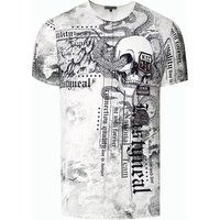 T-Shirt mit Grafikprint und Biker-Waschung