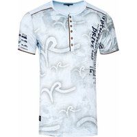 Verwaschenes Henley T-Shirt