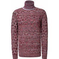 Herren Strickpullover mit Rollkragen und Strukturmuster