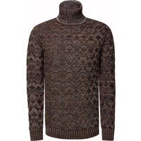 Herren Strickpullover mit Rollkragen und Strukturmuster