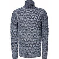 Herren Strickpullover mit Rollkragen und Strukturmuster