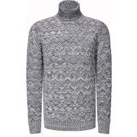 Herren Strickpullover mit Rollkragen und Strukturmuster