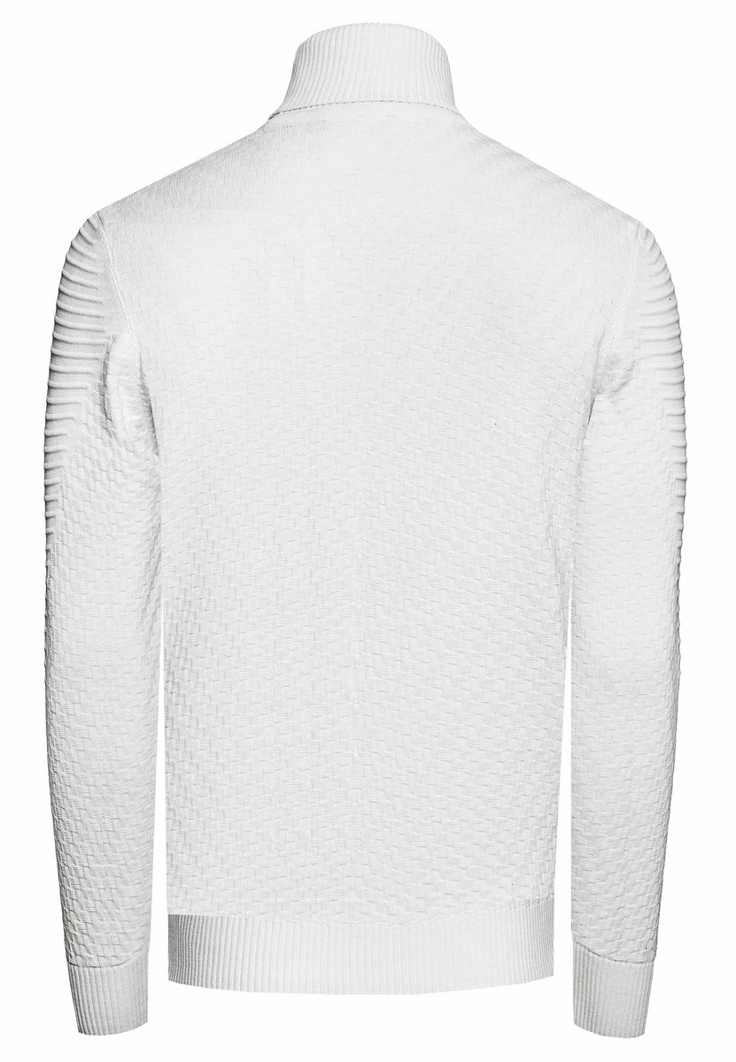 Körpernaher Rollkragenpullover mit Struktur