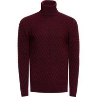 Herren Feinstrick Rollkragenpullover mit V-Muster