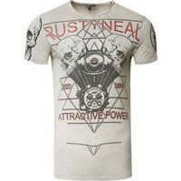 Rocker T-Shirt mit Schädel-Print