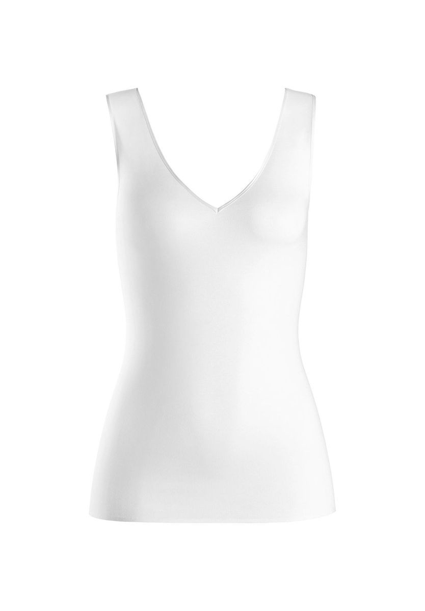 Nahtloses V-Ausschnitt Baumwoll-Tanktop