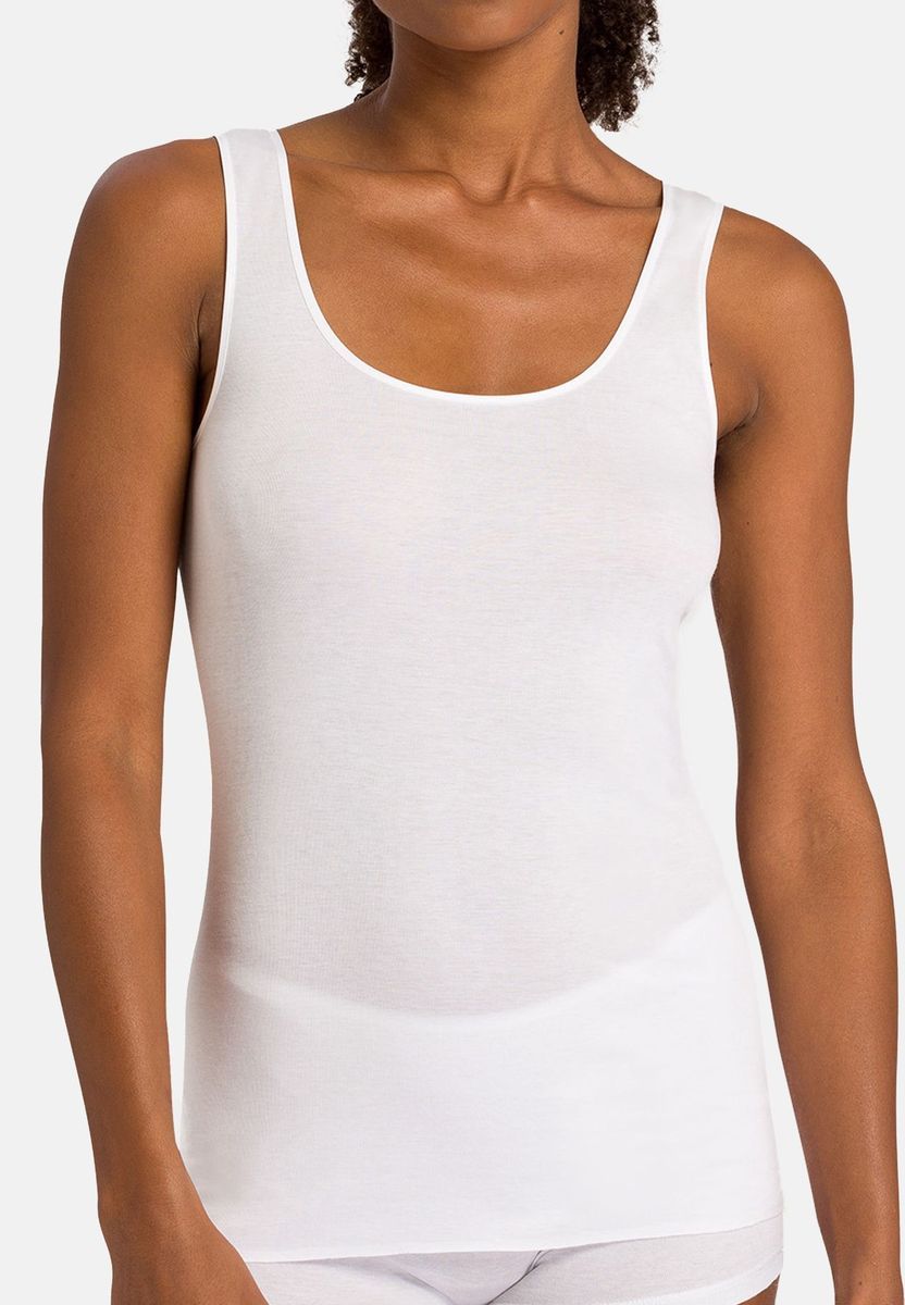 Nahtloses Baumwoll-Ripp-Tanktop