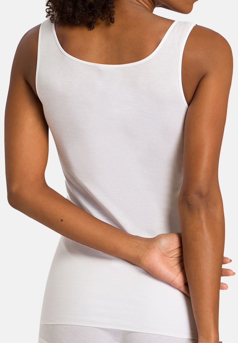Nahtloses Tanktop aus merzerisierter Baumwolle
