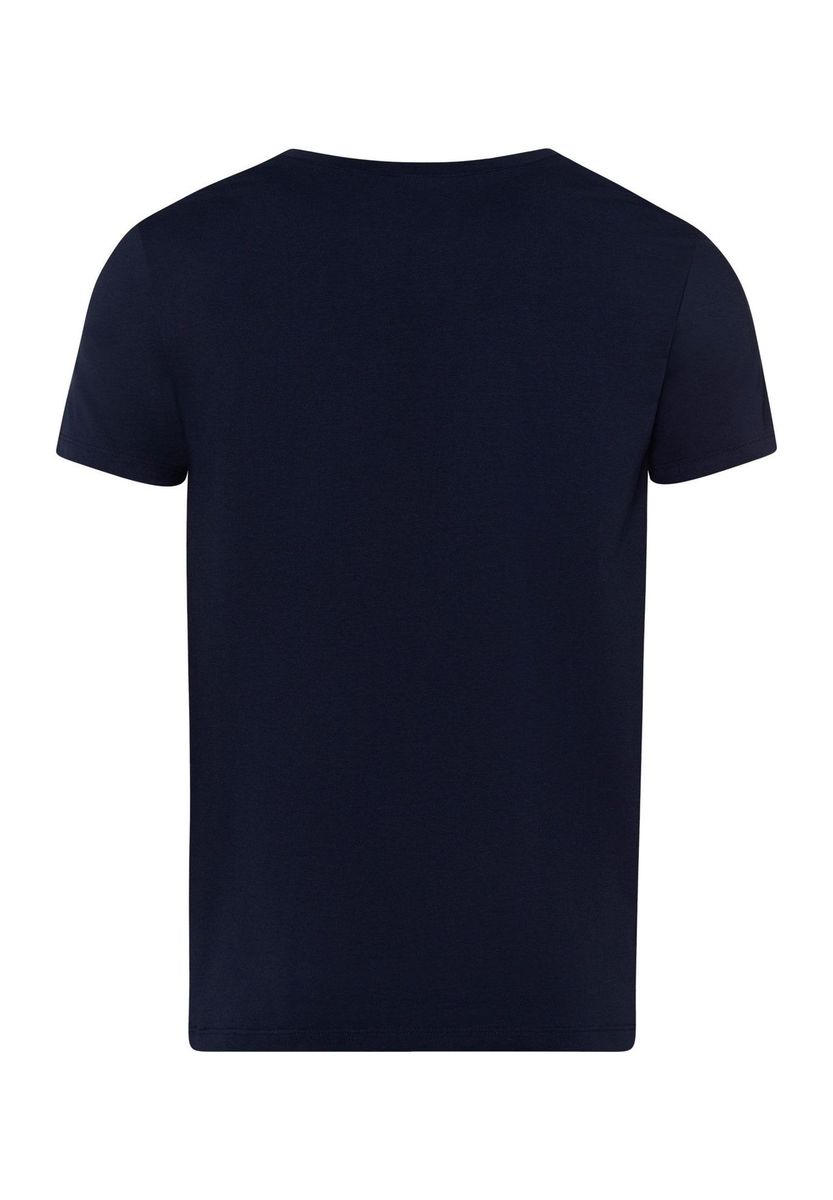 Klassisches Marineblaues T-Shirt mit V-Ausschnitt