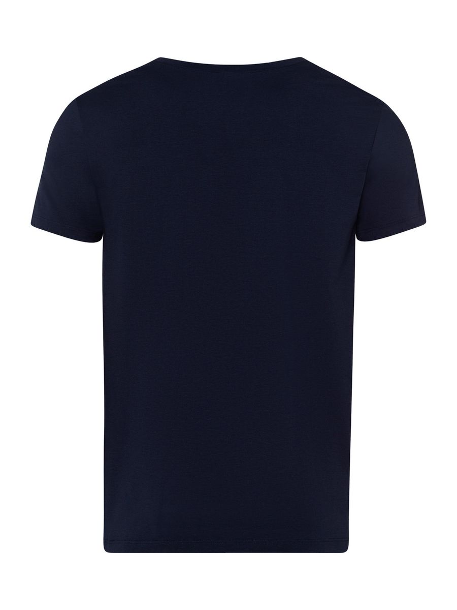 Klassisches Marineblaues T-Shirt mit V-Ausschnitt