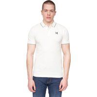 Herren Piqué Poloshirt aus weißer Baumwolle