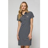 Gestreiftes Piqué Strick-Polo-Kleid