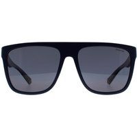 Quadratische Blaue Matte Sonnenbrille
