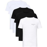 Henleys - "Hencinq A" T-Shirt für Herren(5er-Pack) (Weiß/Schwarz)