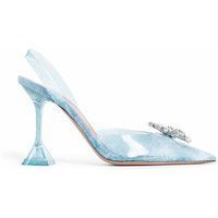 Slingback-Pumps mit Kristallverzierungen