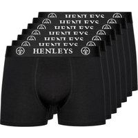 Henleys - "McBlacken" Boxershorts für Herren(7er-Pack) (Schwarz)