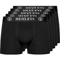 Henleys - "McBlacken" Boxershorts für Herren(5er-Pack) (Schwarz)