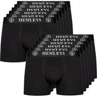 Henleys - "McBlacken" Boxershorts für Herren(12er-Pack) (Schwarz)