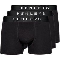Henleys - "Coalink" Boxershorts für Herren(3er-Pack) (Schwarz)