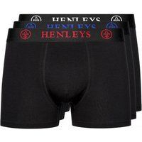 Henleys - "Trilock" Boxershorts für Herren(3er-Pack) (Schwarz)