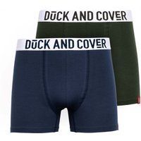 Duck and Cover - "Galton" Boxershorts für Herren (2er-Pack) (Grün/Blau)