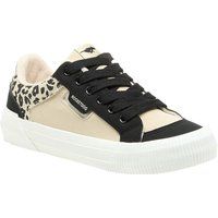 Rocket Dog - Damen Sneaker "Cheery", Blockfarben, Wildlederimitat (Schwarz/Natürlich)