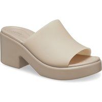 Crocs Brooklyn Slide Heel Damen Sandalen In Taupe
