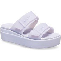 Crocs Brooklyn Buckle Low Wedge Damen Sandalen Lila Mond