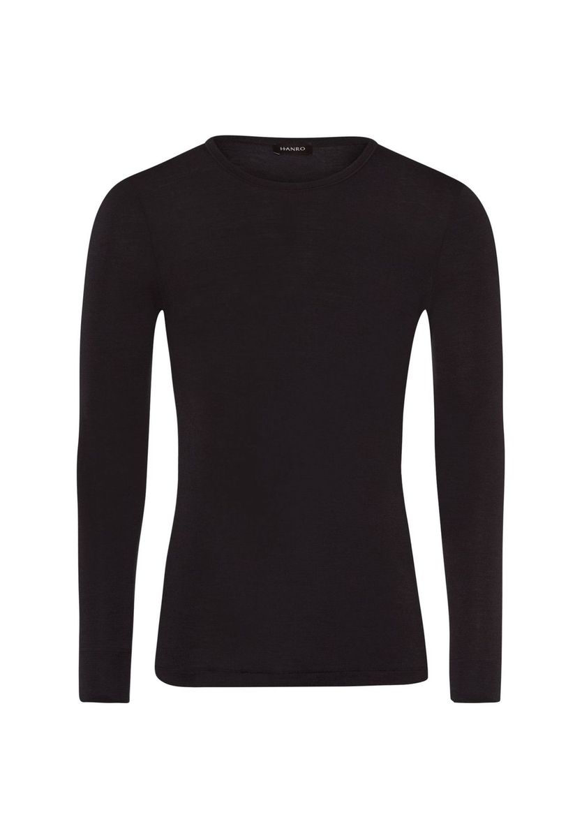 Langarmshirt aus Woll-Seiden-Mischung