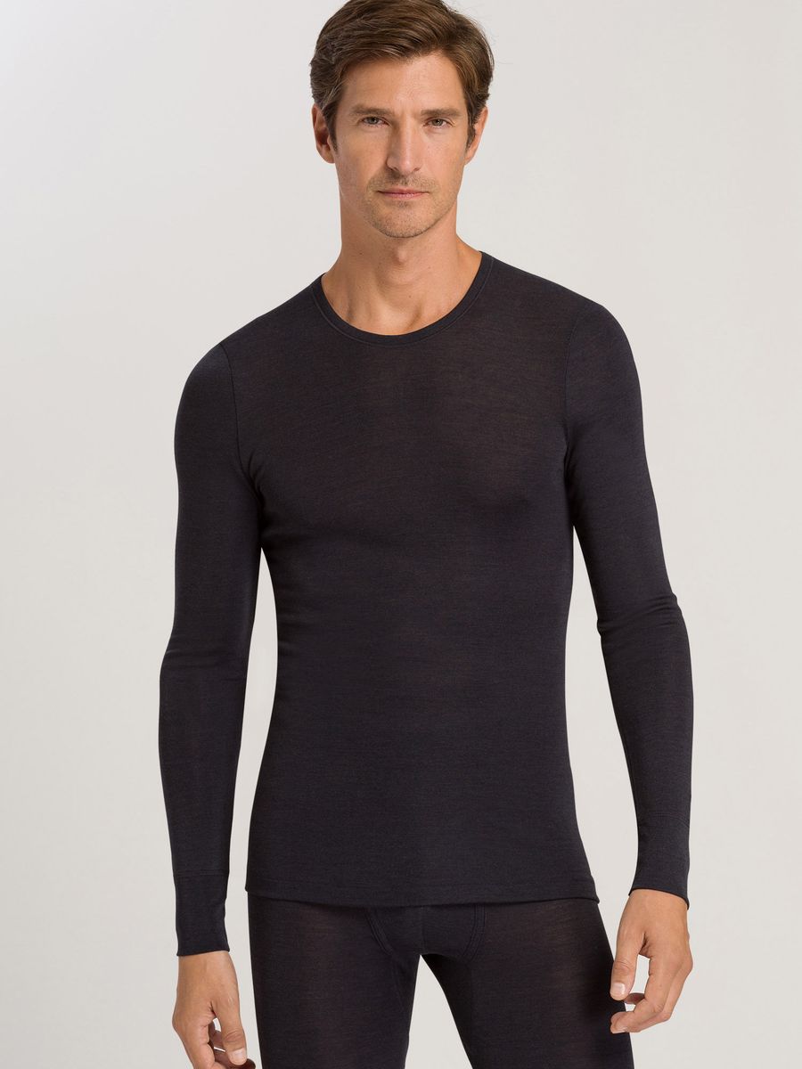 Feinstrick Merino-Wolle-Seide Langarmshirt