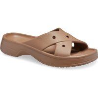 Crocs Klassische Kreuzriemen Thermoplastische Damenmilchschokoladensandalen
