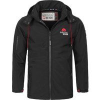 Schwarze Softshell Outdoorjacke für Herren