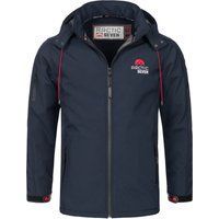 Navy Softshell Outdoorjacke mit Kapuze
